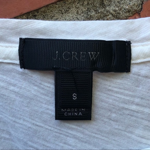 j.crew white tank top sequin watermelons women’s sz small s cotton summer shirt - Picture 2 of 5